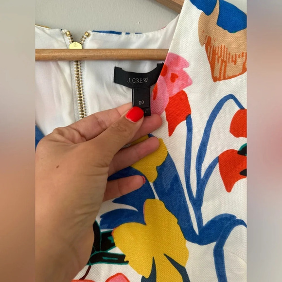 J. Crew Morning Floral All-Occasion Dress multi color fit & flare dress Size 00 - Picture 5 of 14